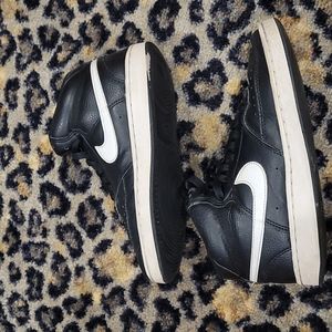 Boys black and white high top air forces size 6